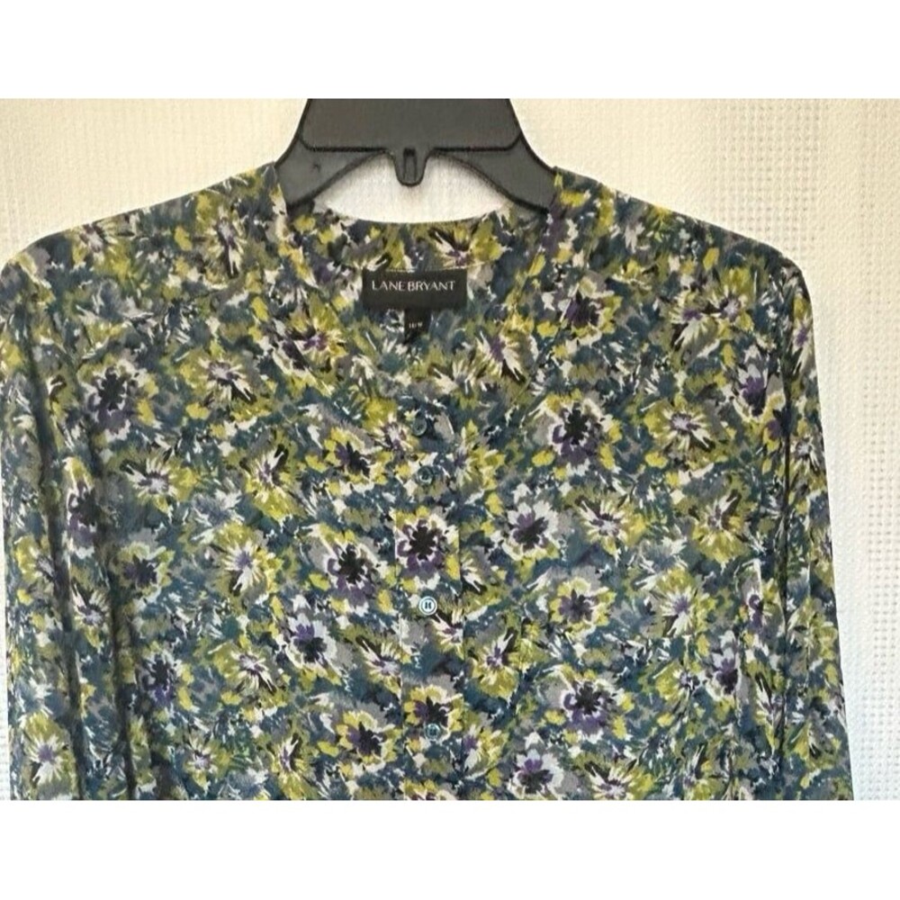 Lane Bryant Blue and Yellow Floral Top size 14?16